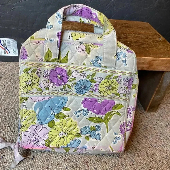 Vera Bradley Floral Fabric Mini Hangs Makeup Bag - Picture 6 of 6